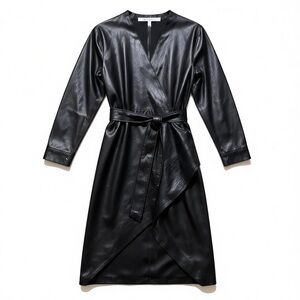 IRO Black Long Sleeve Pure Lambskin dress